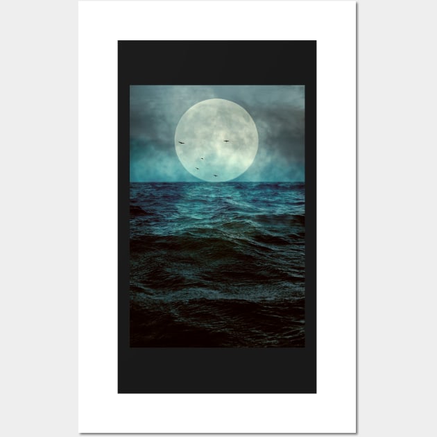 The Moon and the Sea Wall Art by David Lichtneker